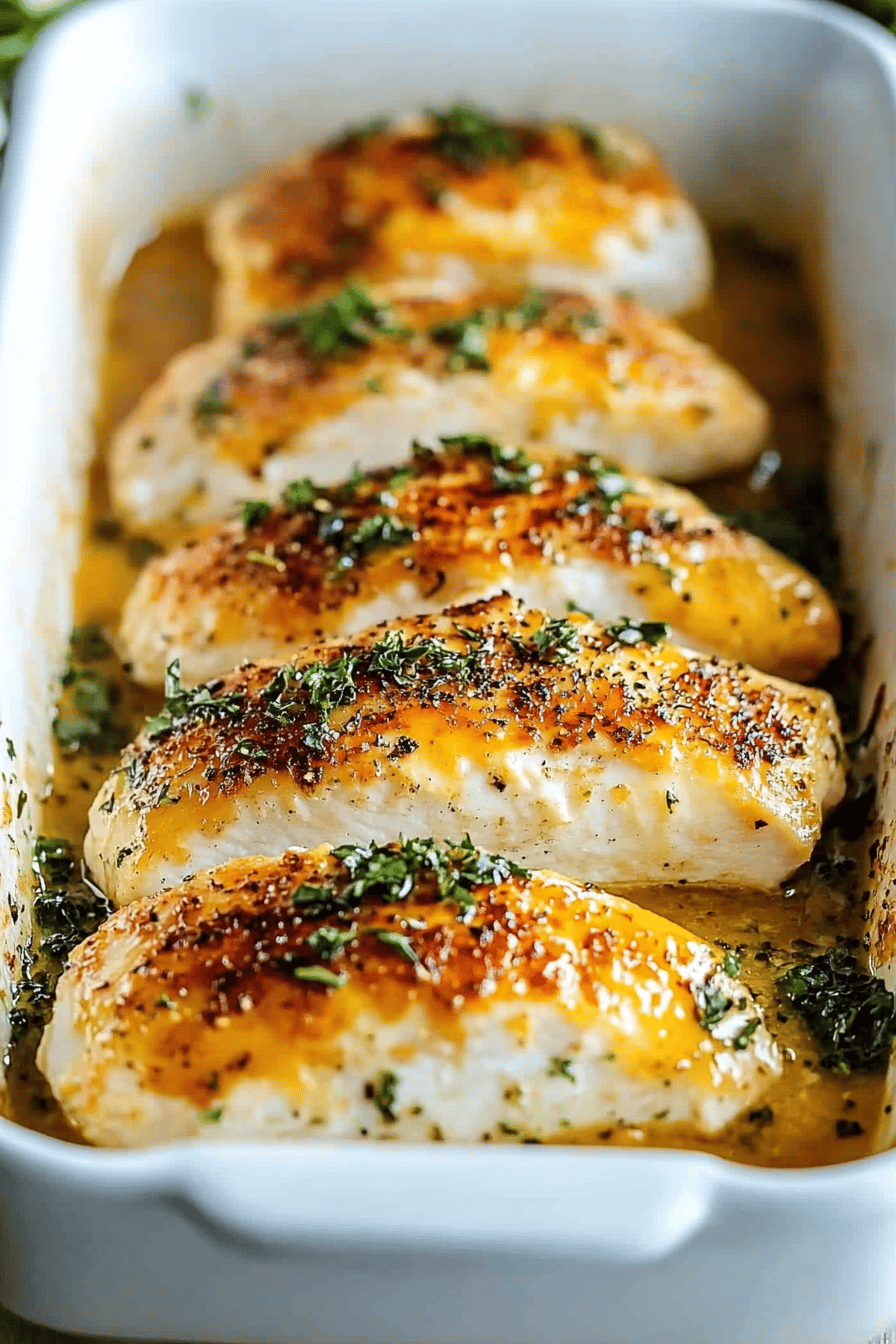 Melt-in-Your-Mouth Chicken Breasts ingredients organized and measured on kitchen counter