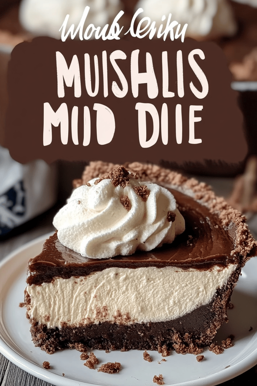 Mississippi Mud Pie final dish beautifully presented and ready to serve