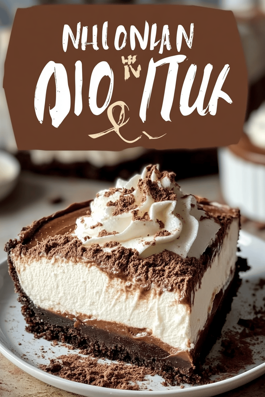 Mississippi Mud Pie slice on plate showing perfect texture and swirl pattern