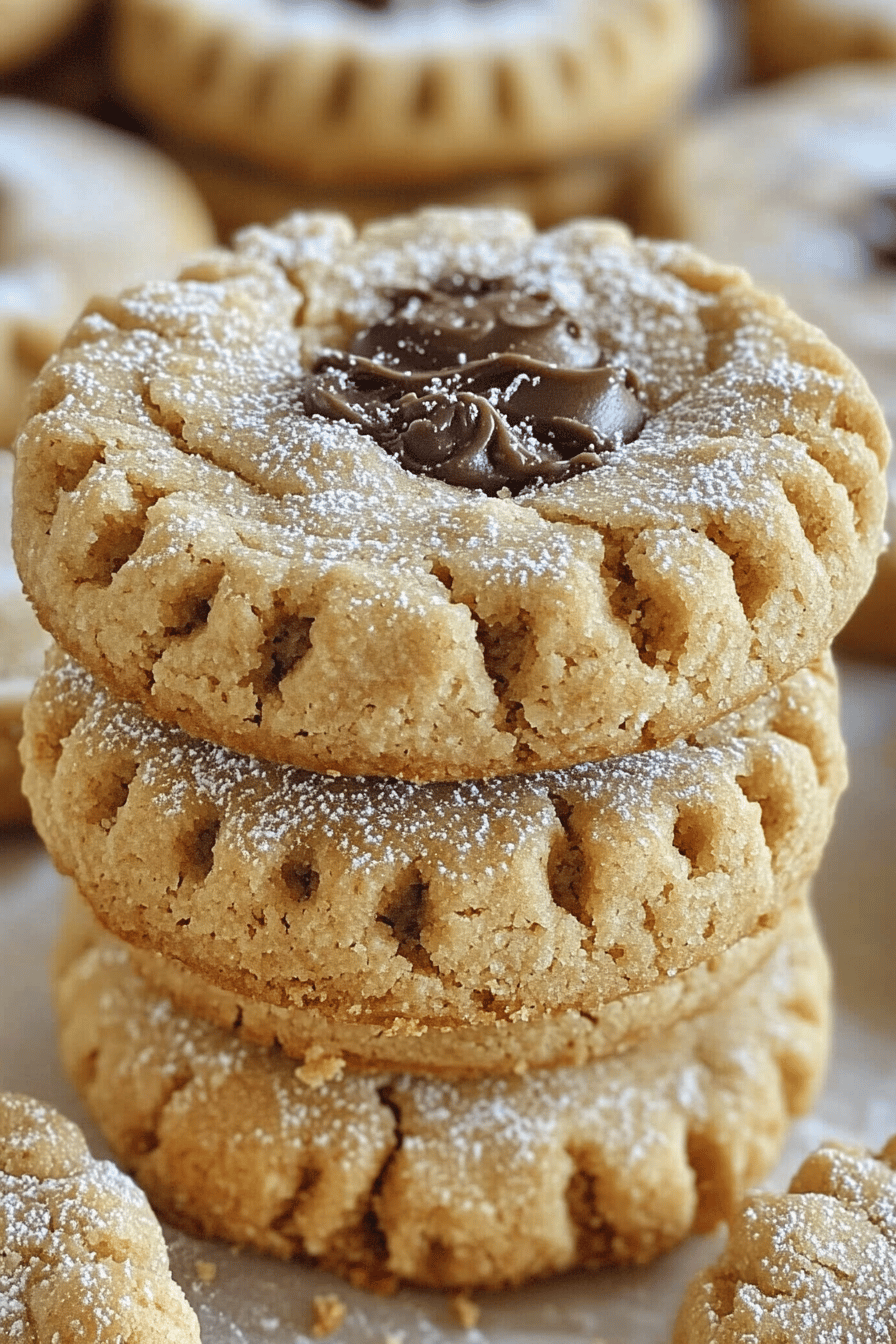 Muddy Buddy Peanut Butter Cookies ingredients organized and measured on kitchen counter