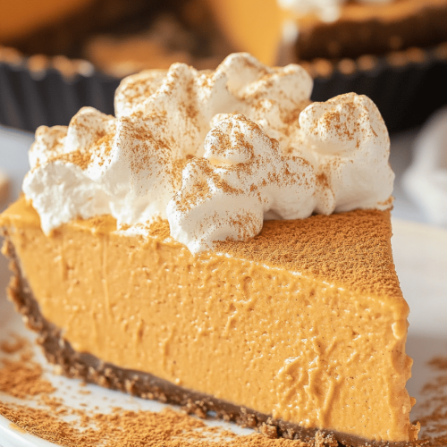 No-Bake Marshmallow Pumpkin Pie