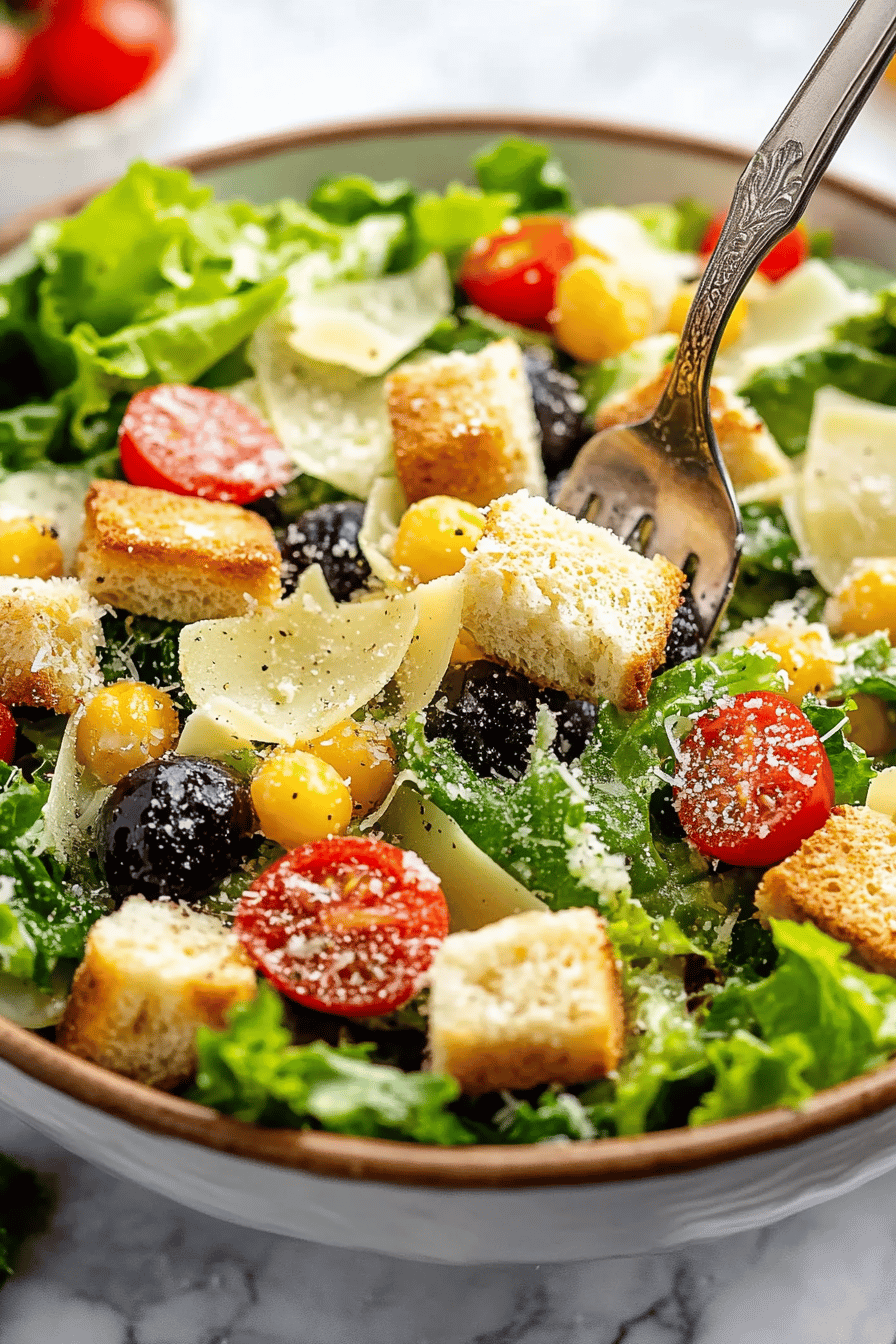 Olive Garden Salad Hack final dish beautifully presented and ready to serve