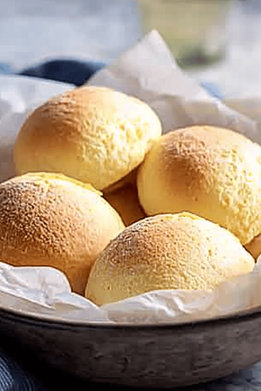 Pan de Bono slice on plate showing perfect texture and swirl pattern