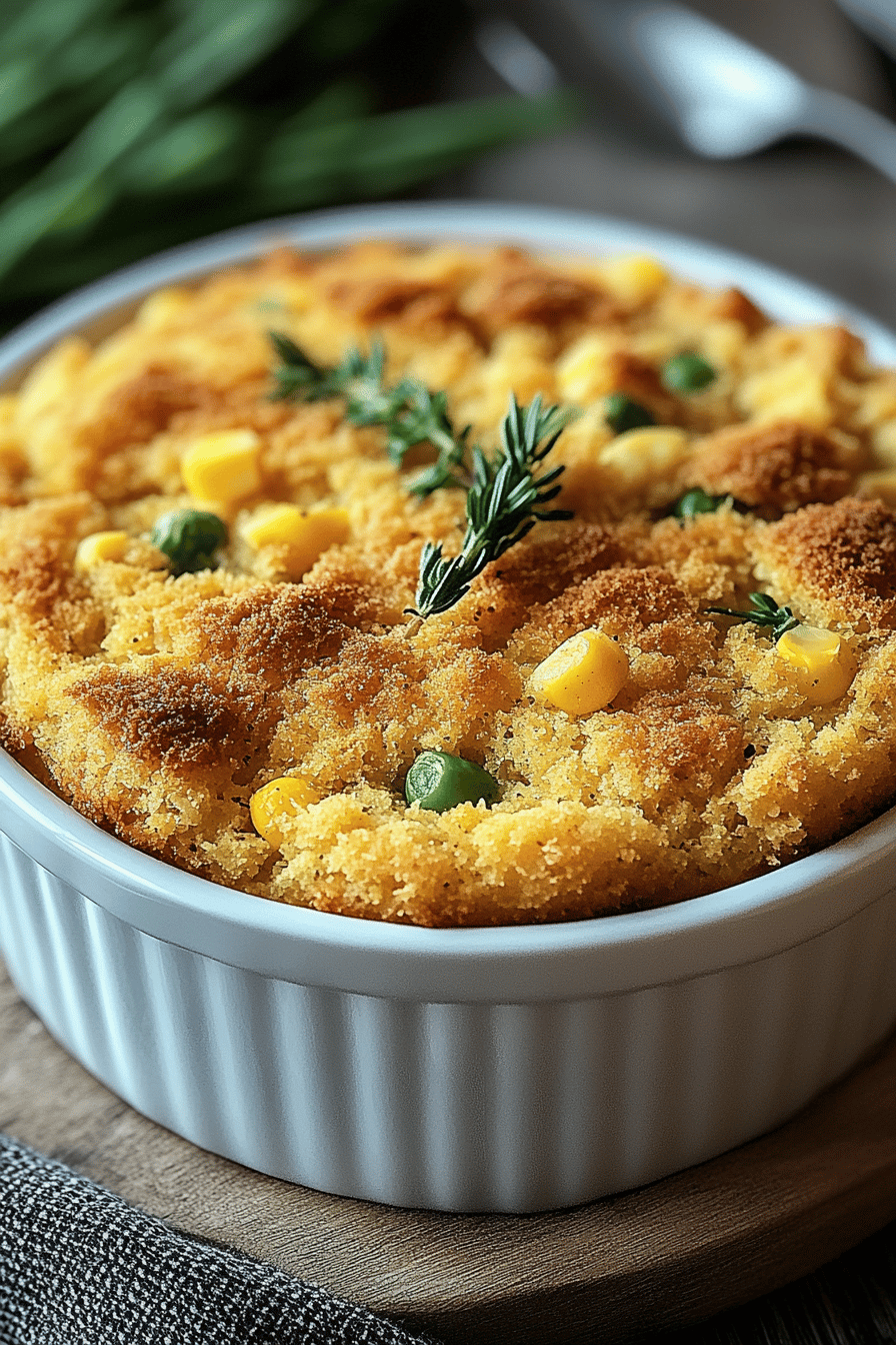 Paula Deen's Southern Cornbread Dressing ingredients organized and measured on kitchen counter
