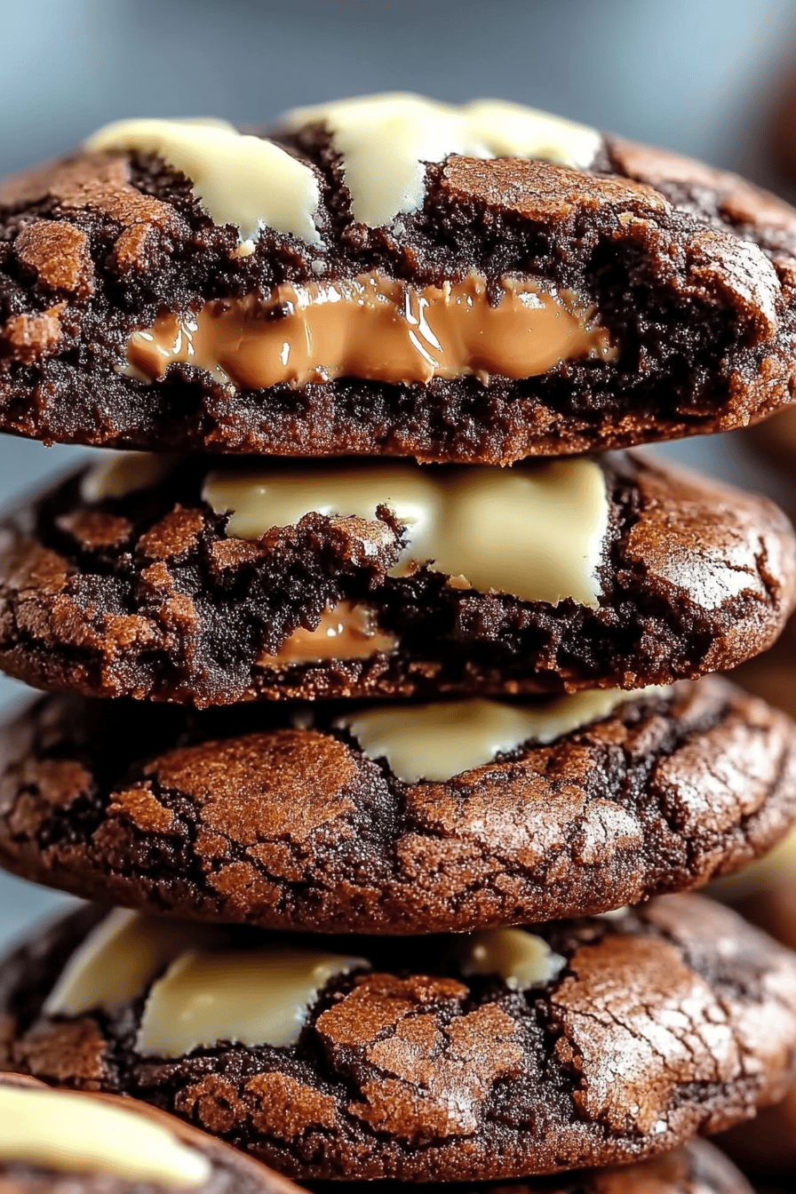 Peanut Butter Brownie Cookies final dish beautifully presented and ready to serve