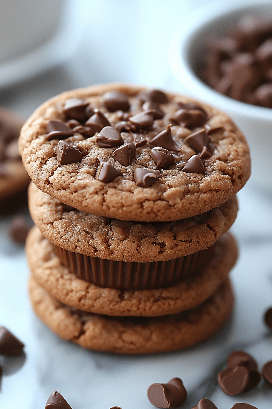Peanut Butter Cup Cookies Recipe slice on plate showing perfect texture and swirl pattern