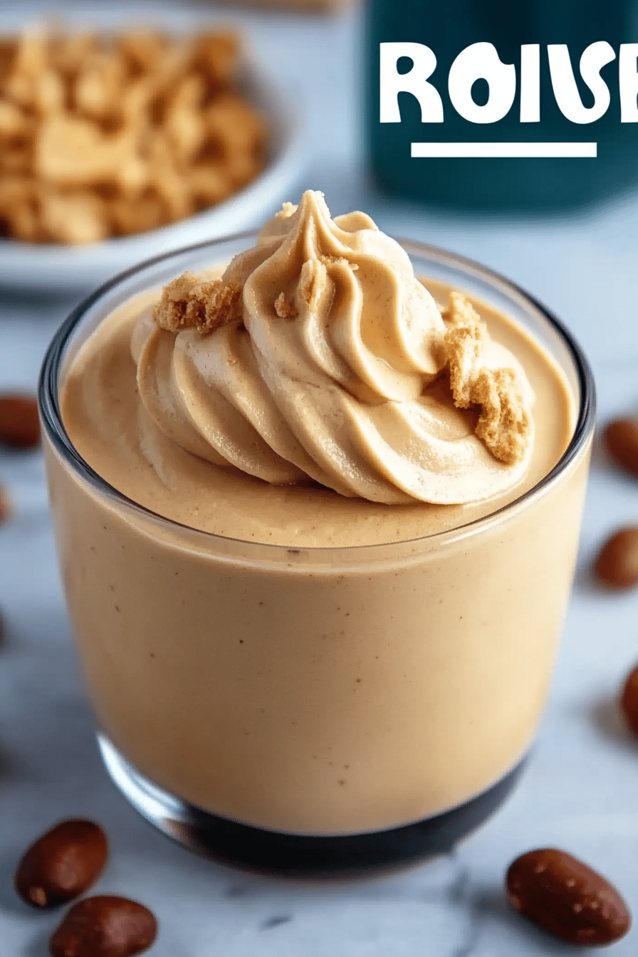 Peanut Butter Mousse final dish beautifully presented and ready to serve