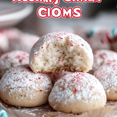 Peppermint Snowball Cookies