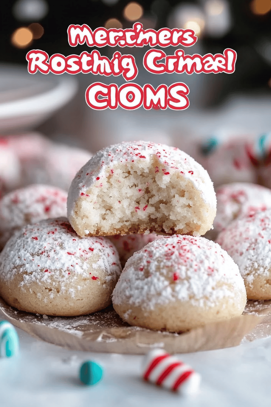 Peppermint Snowball Cookies ingredients organized and measured on kitchen counter