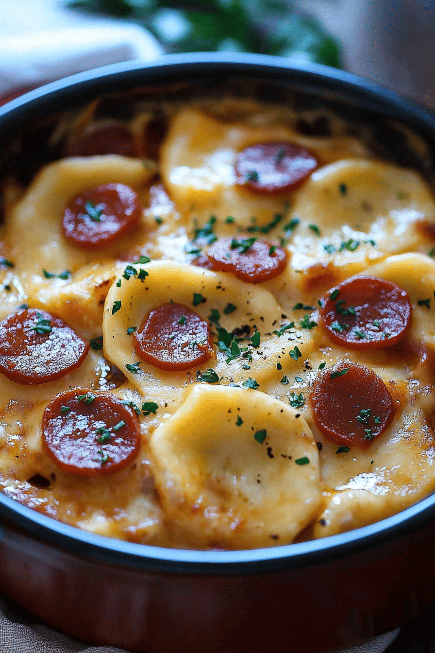 Pierogi Casserole Recipe slice on plate showing perfect texture and swirl pattern
