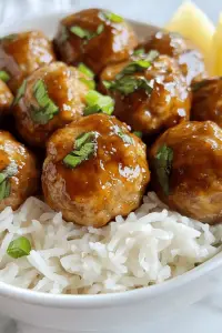 Pineapple Teriyaki Chicken Meatballs