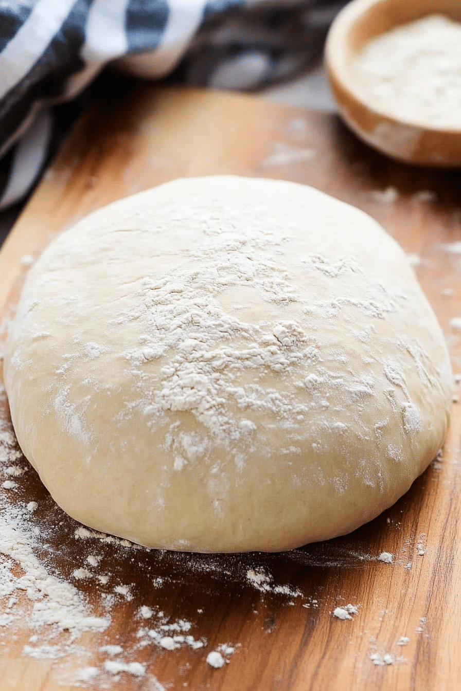 Pizza Dough Recipe ingredients organized and measured on kitchen counter