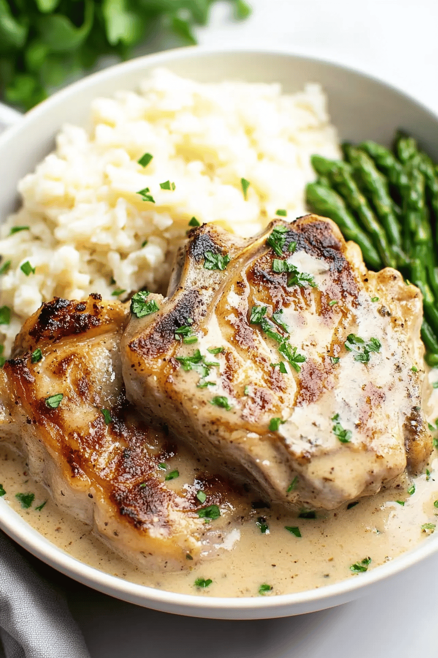 Ranch Pork Chops final dish beautifully presented and ready to serve