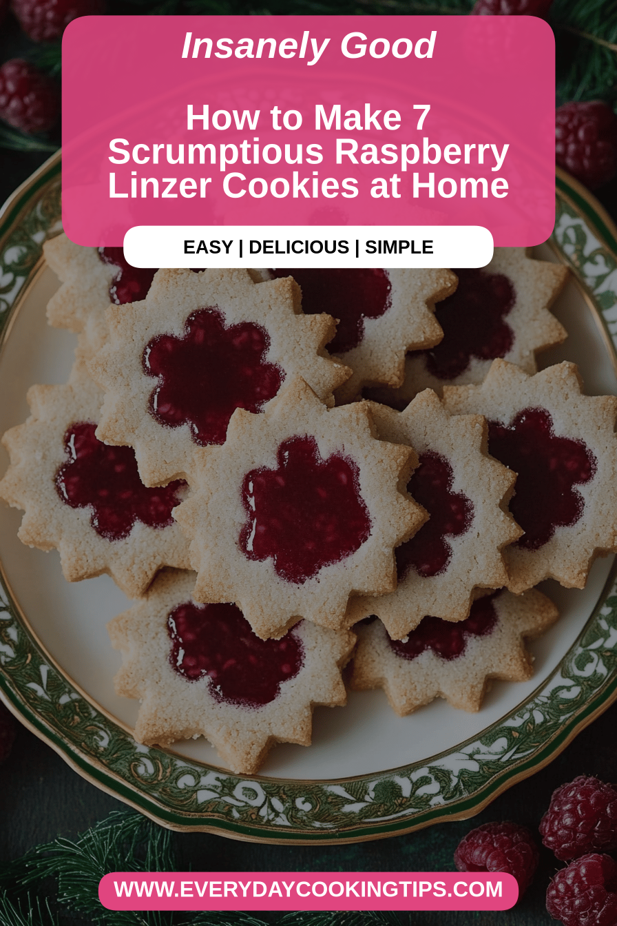 Raspberry Linzer Cookies final dish beautifully presented and ready to serve