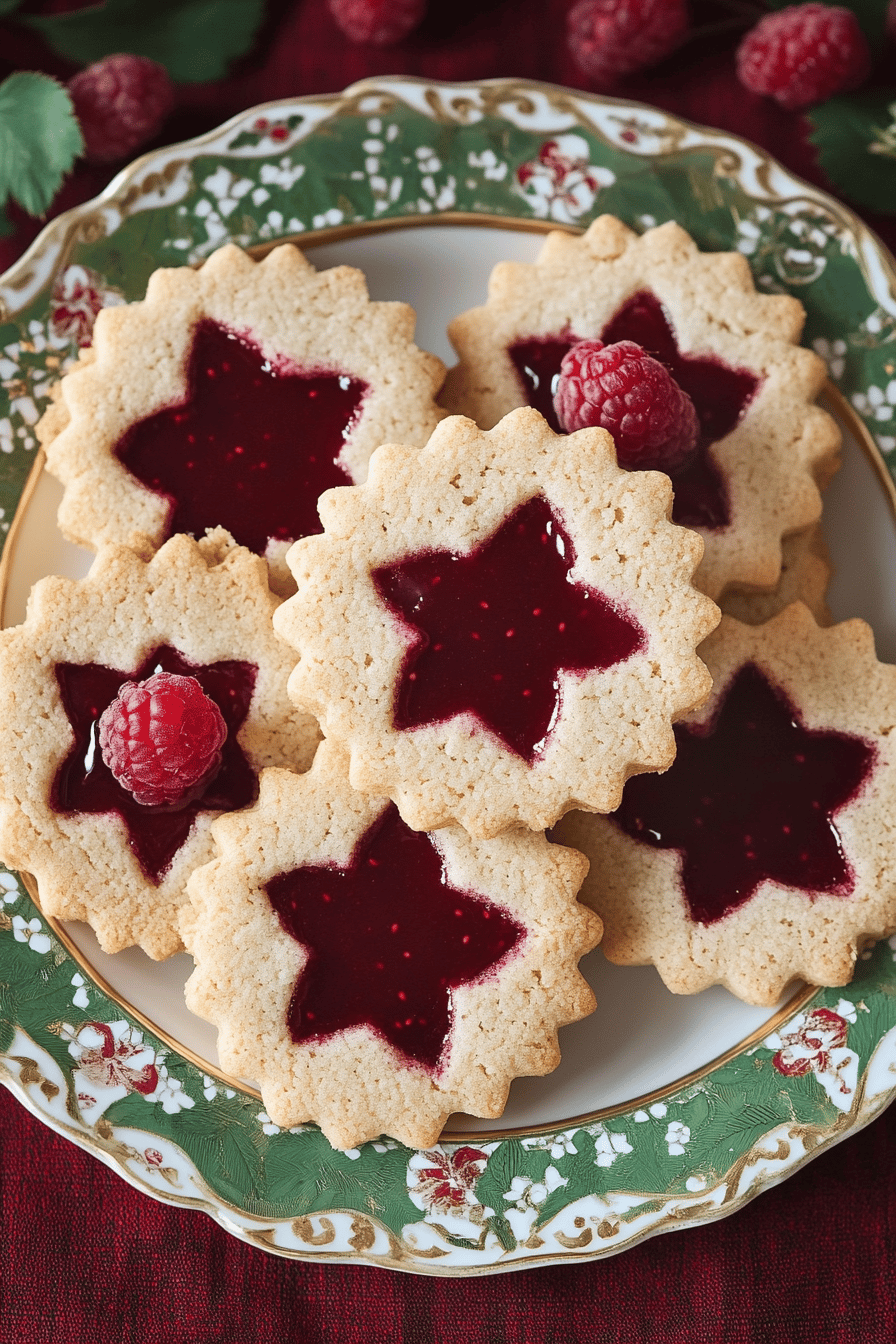 Raspberry Linzer Cookies ingredients organized and measured on kitchen counter