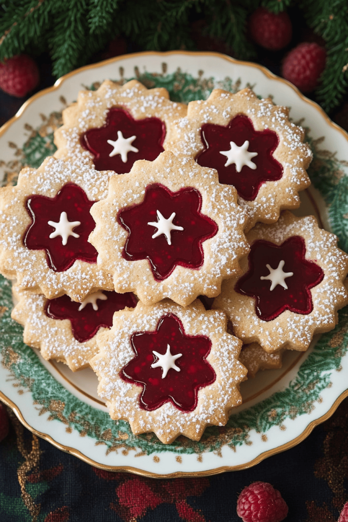 Raspberry Linzer Cookies
