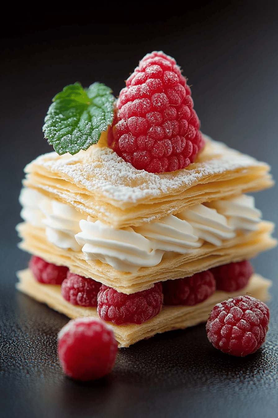 Raspberry Mille-Feuille Cookies final dish beautifully presented and ready to serve