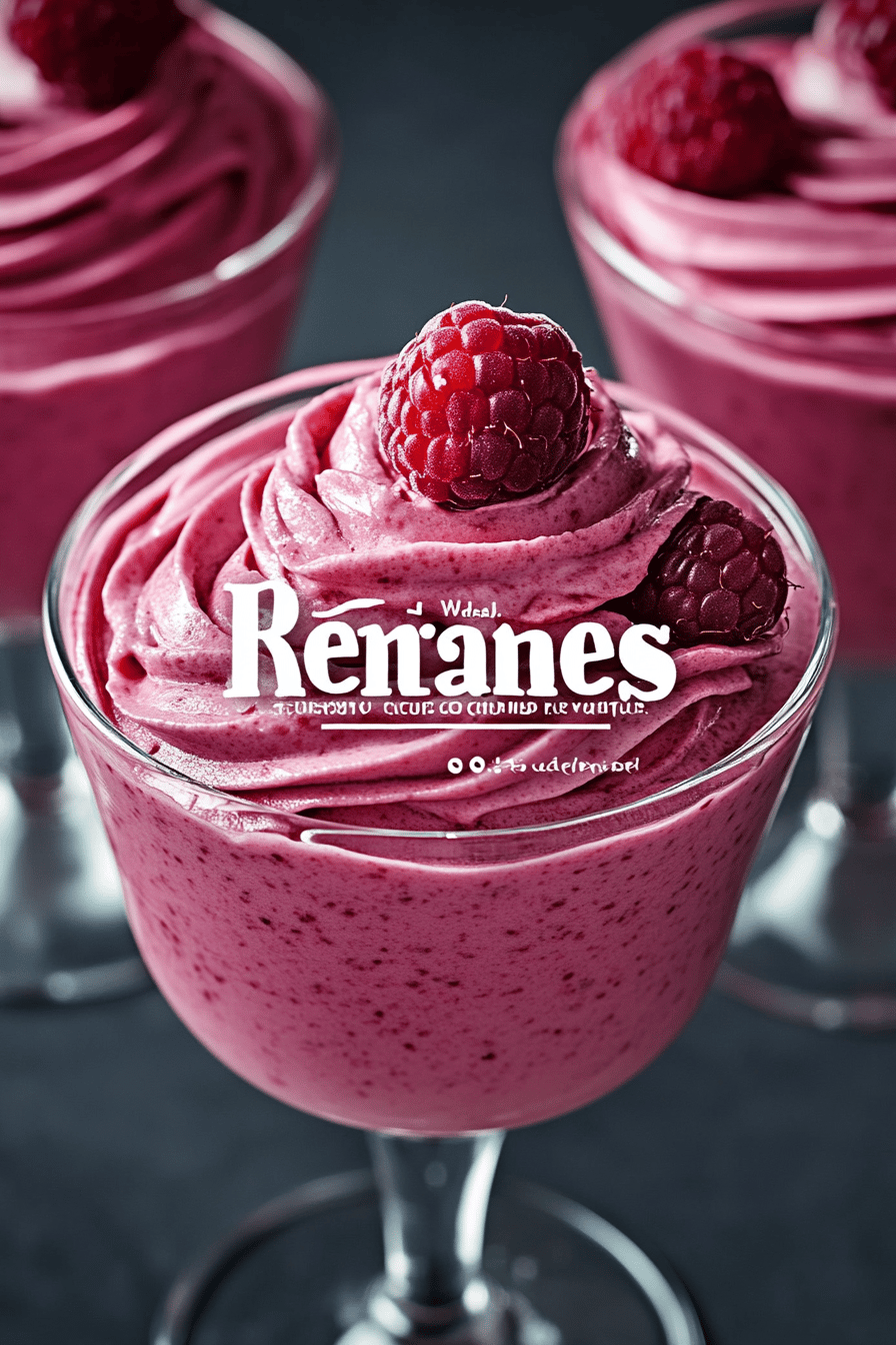 Raspberry Mousse Recipe final dish beautifully presented and ready to serve