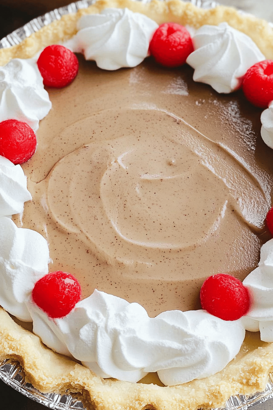 Root Beer Float Pie final dish beautifully presented and ready to serve