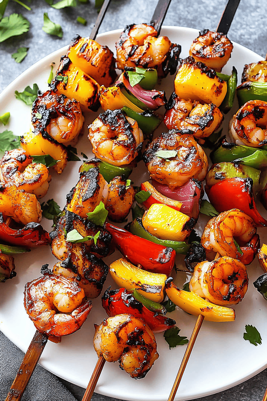 Shrimp Kabobs Recipe final dish beautifully presented and ready to serve