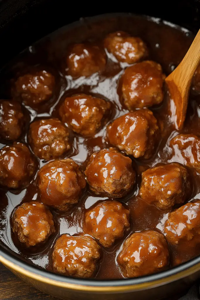 Slow Cooker Salisbury Steak Meatballs