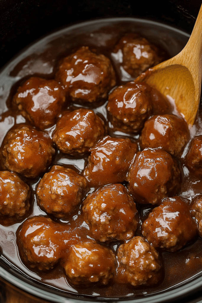 Slow Cooker Salisbury Steak Meatballs