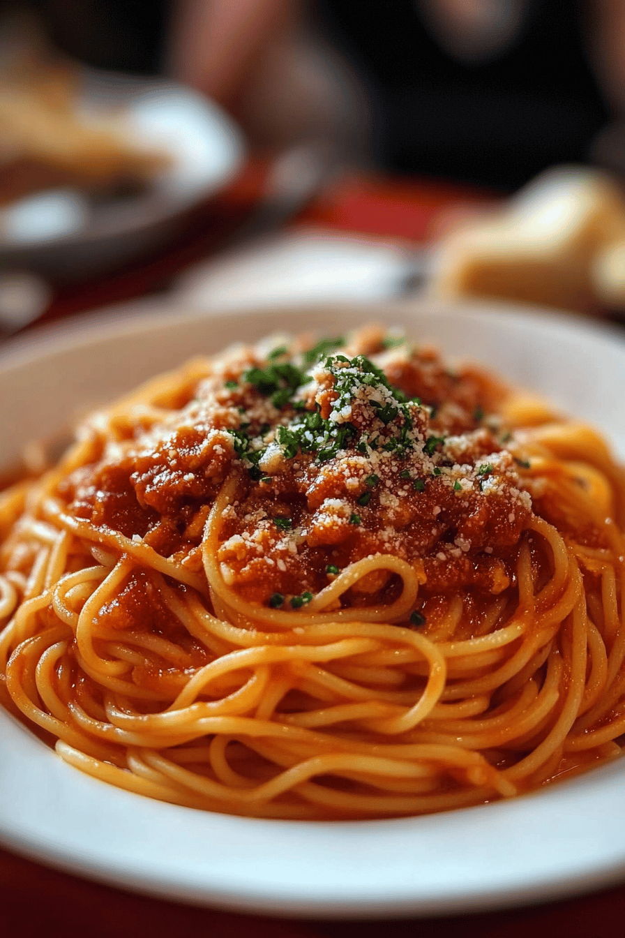 Spaghetti Magic final dish beautifully presented and ready to serve