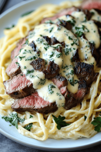 Steak Gorgonzola Alfredo