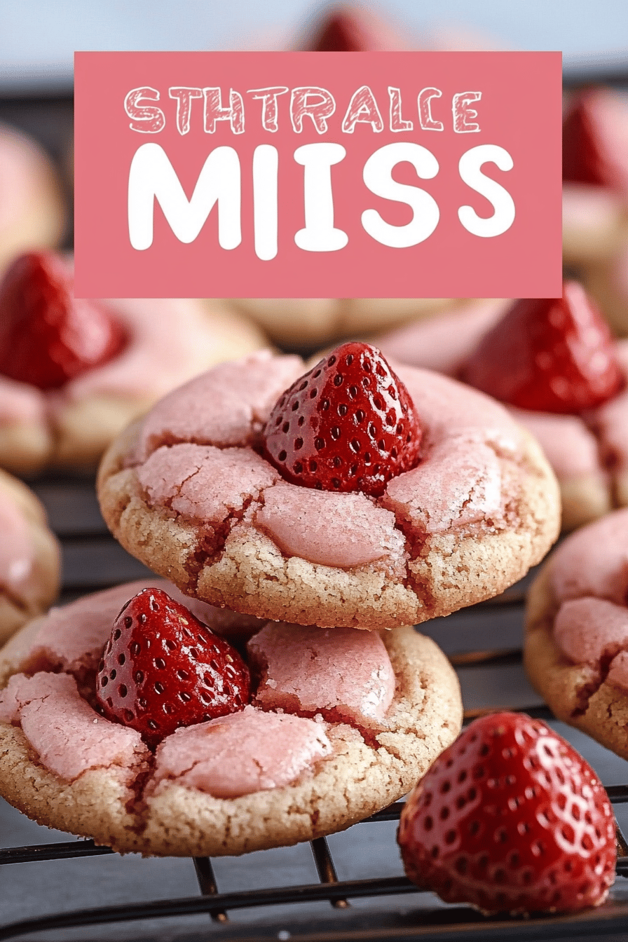 Strawberry Kiss Cookies Recipe slice on plate showing perfect texture and swirl pattern