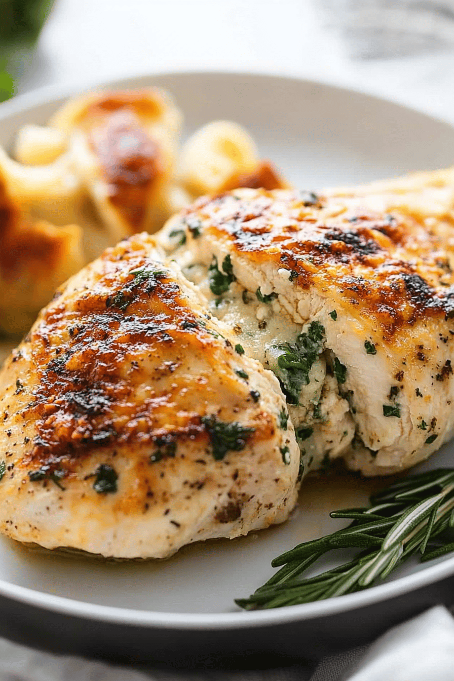 Stuffed Chicken Breast Recipes final dish beautifully presented and ready to serve