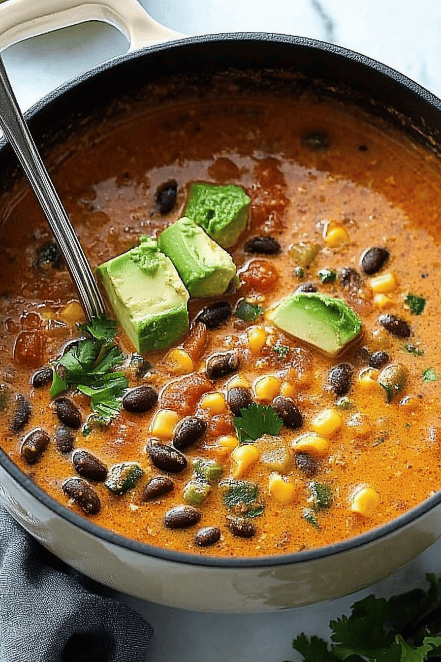 Taco Soup Recipe ingredients organized and measured on kitchen counter