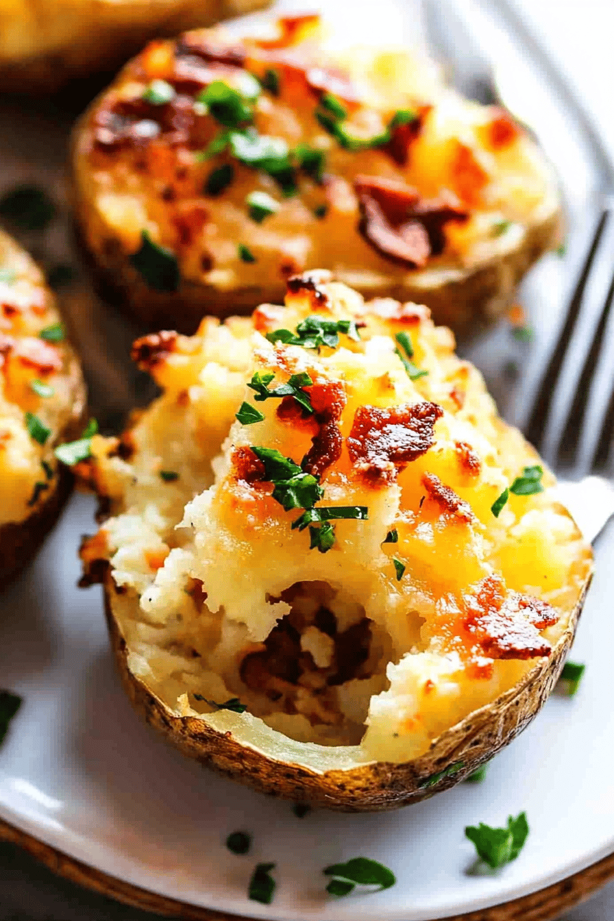 Twice-Baked Potatoes Secrets final dish beautifully presented and ready to serve