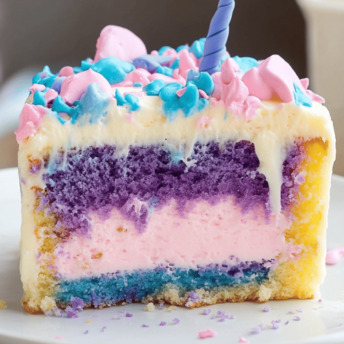 Unicorn Poke Cake