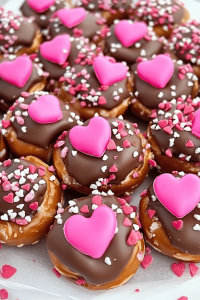Valentine's Day Caramel Pretzel Bites