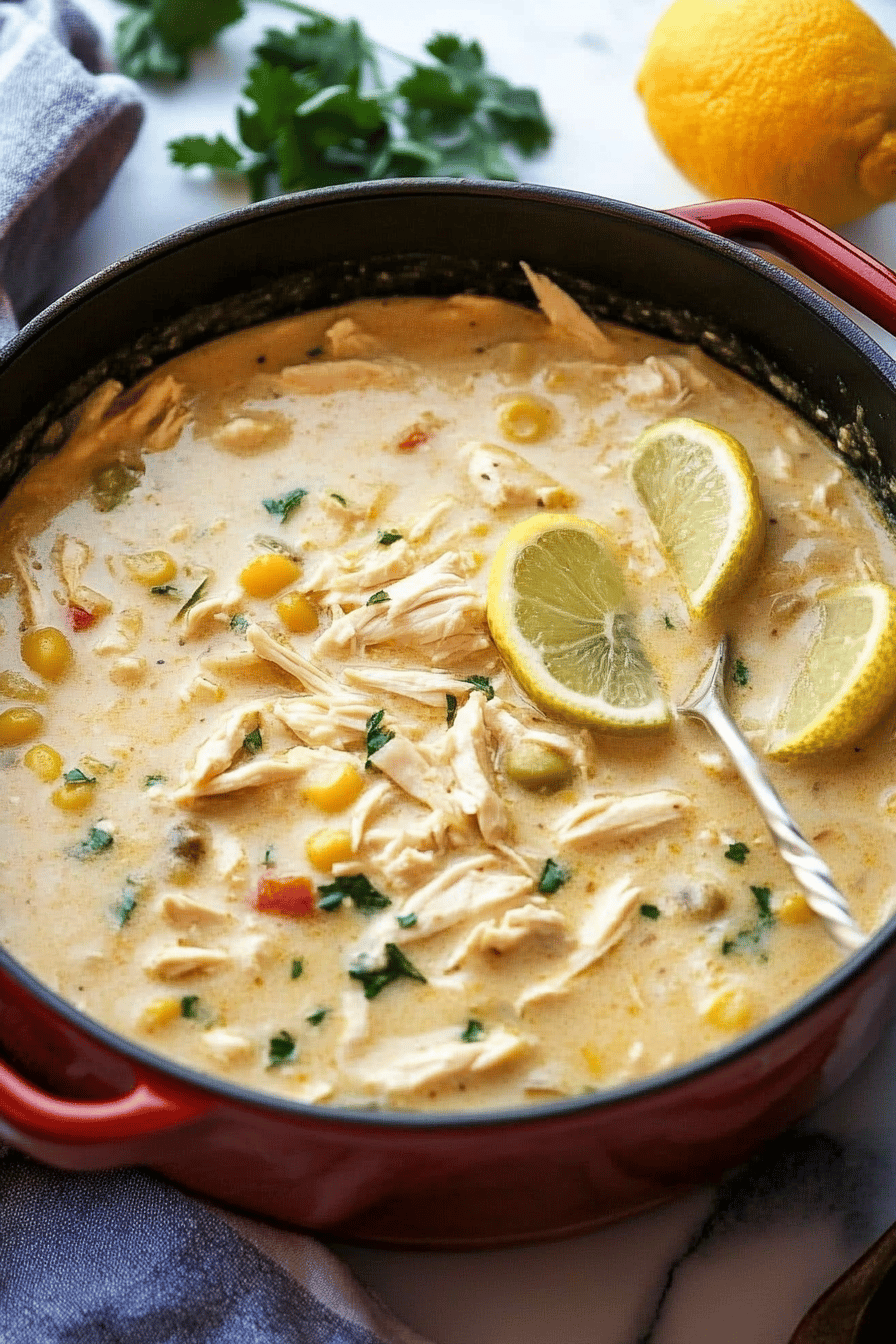 White Chicken Chili Recipe slice on plate showing perfect texture and swirl pattern