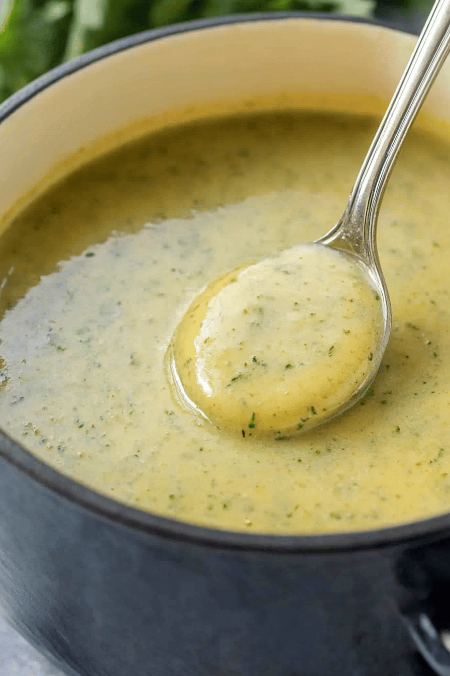 Zucchini Soup Recipe final dish beautifully presented and ready to serve