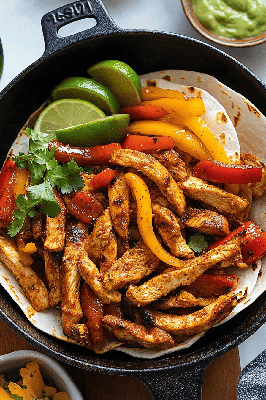 chicken fajitas tips final dish beautifully presented and ready to serve