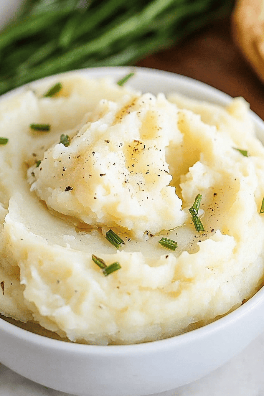 cream cheese mashed potatoes slice on plate showing perfect texture and swirl pattern