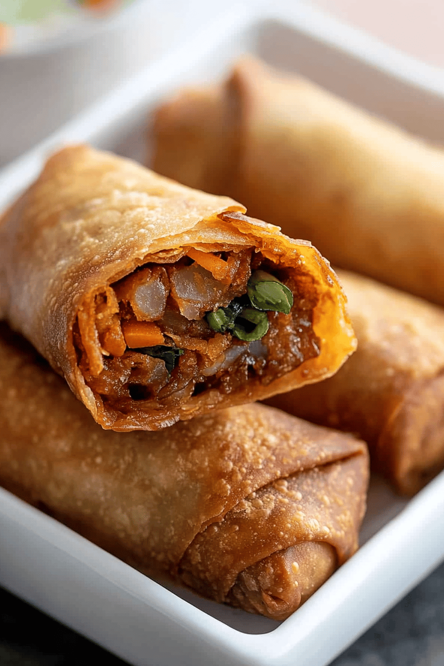 eggroll recipes ingredients organized and measured on kitchen counter