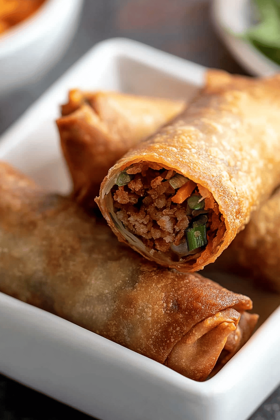 eggroll recipes slice on plate showing perfect texture and swirl pattern