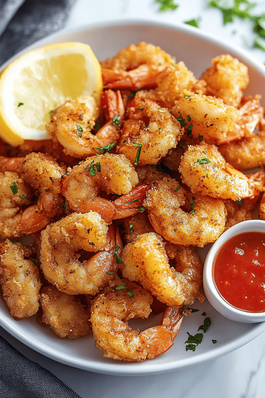 fried shrimp tips final dish beautifully presented and ready to serve