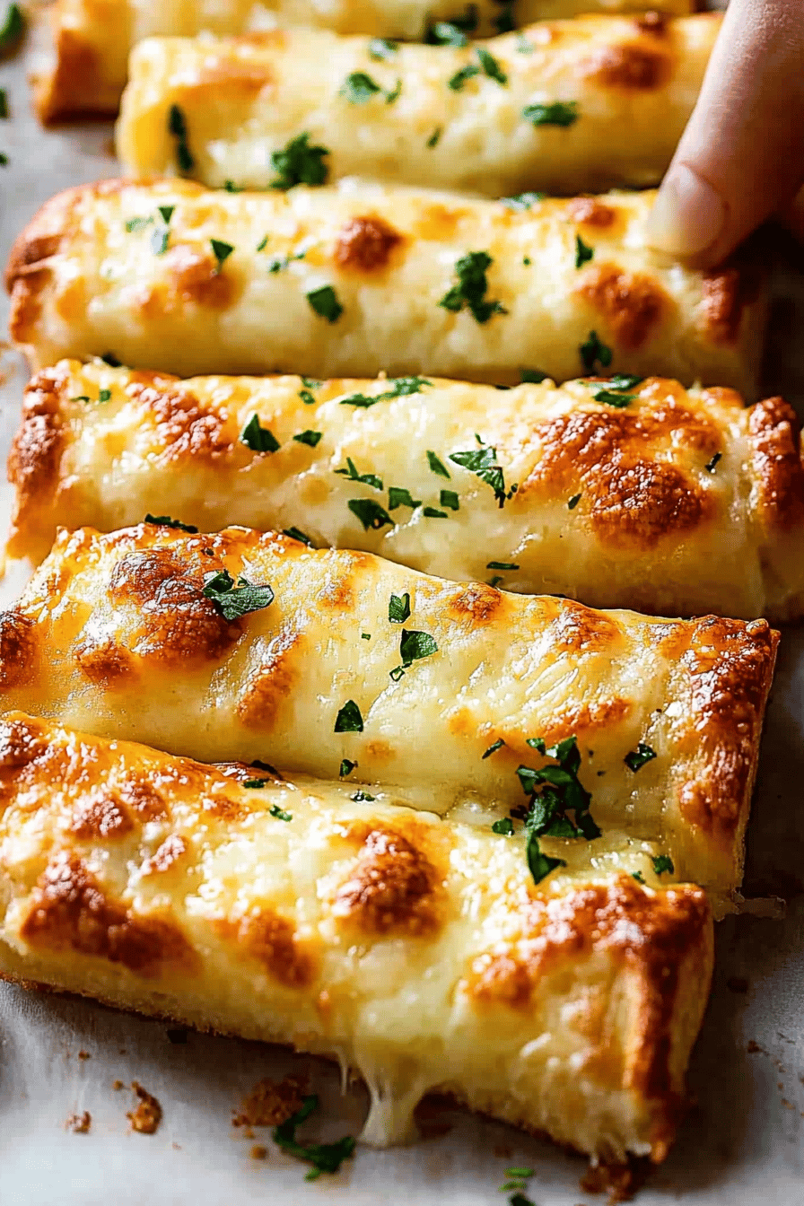 garlic cheese bread recipe ingredients organized and measured on kitchen counter