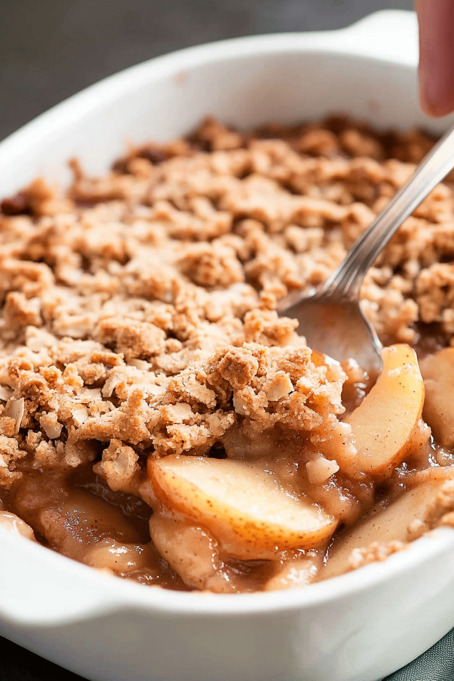 gluten-free apple crumble ingredients organized and measured on kitchen counter