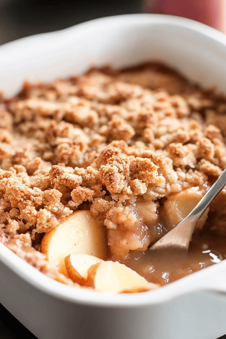 gluten-free apple crumble final dish beautifully presented and ready to serve