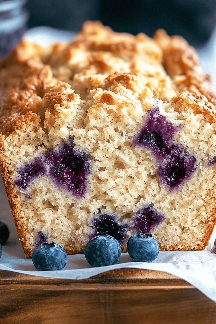 gluten-free blueberry bread ingredients organized and measured on kitchen counter