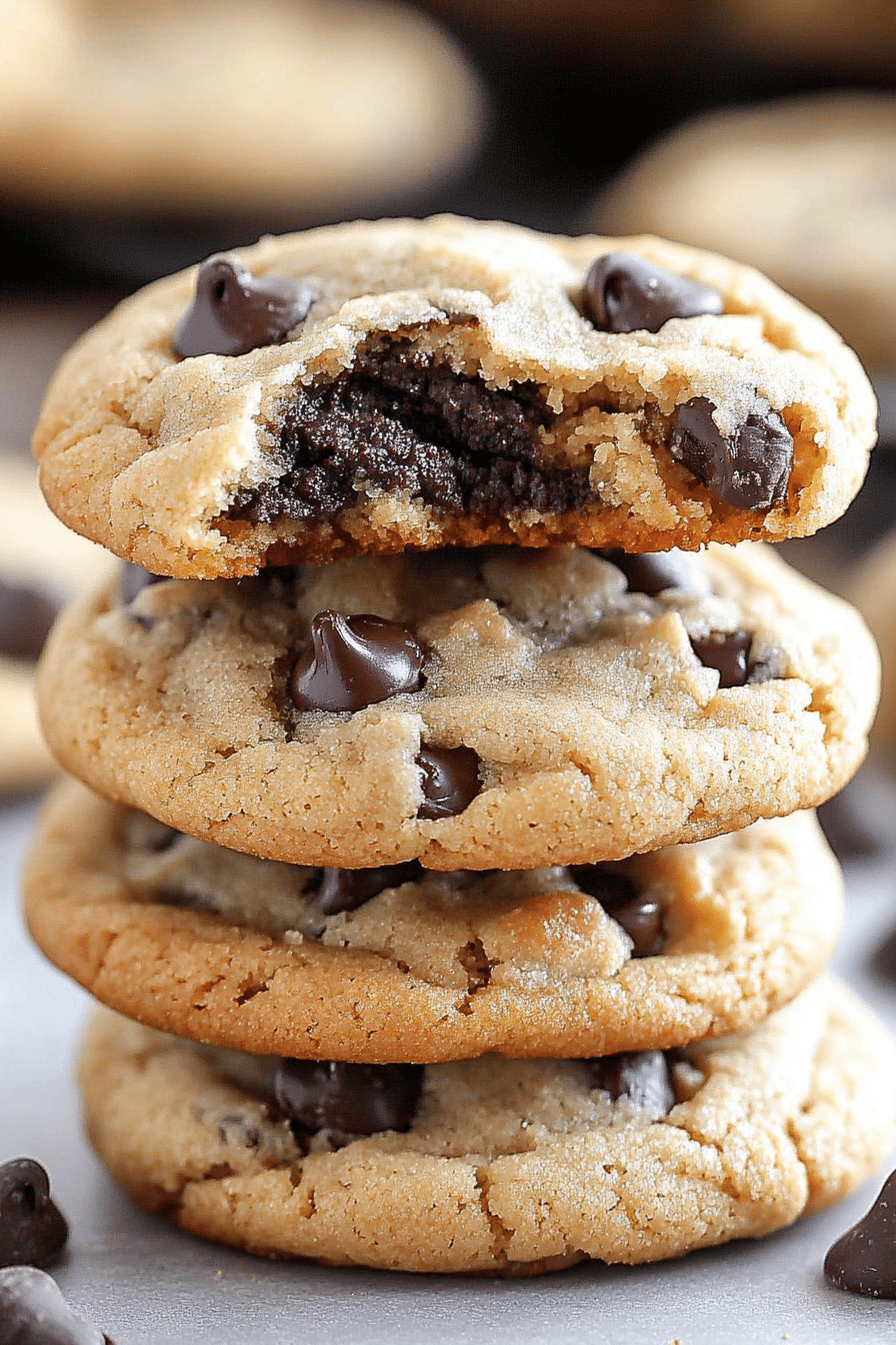 gluten-free chocolate chip cookies slice on plate showing perfect texture and swirl pattern