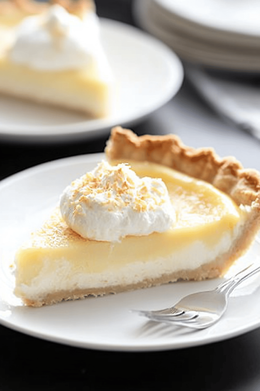 gluten-free coconut cream pie final dish beautifully presented and ready to serve