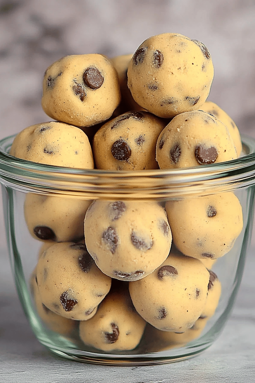 gluten-free cookie dough bites ingredients organized and measured on kitchen counter