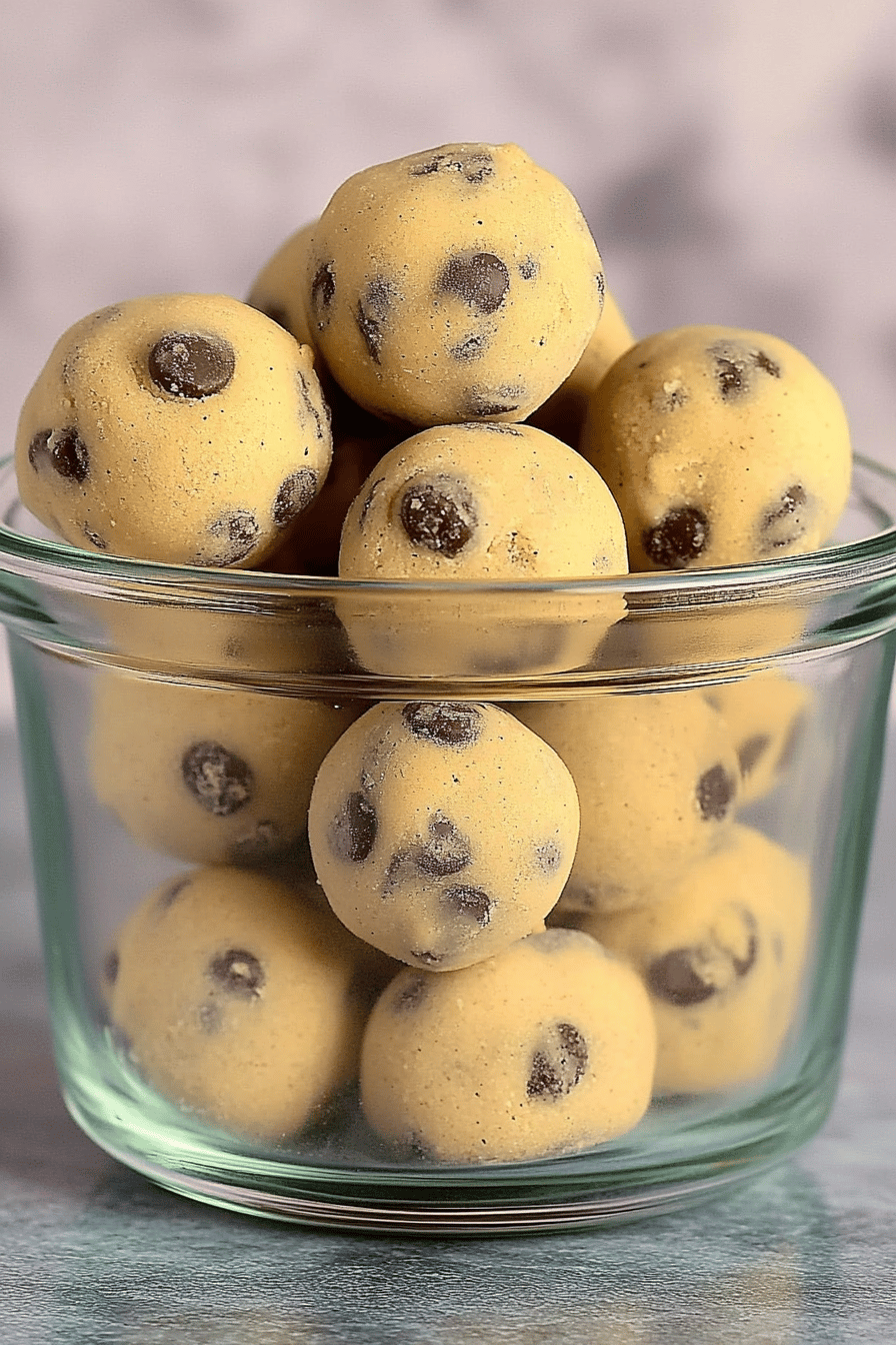 gluten-free cookie dough bites slice on plate showing perfect texture and swirl pattern