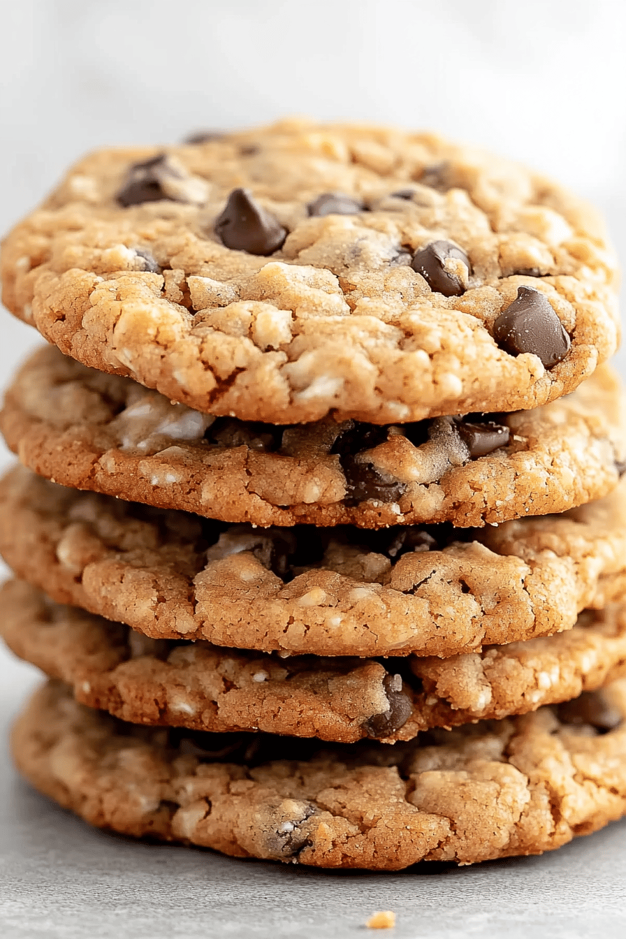 gluten-free cowboy cookies slice on plate showing perfect texture and swirl pattern